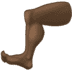 🦵🏿 leg: dark skin tone display on Facebook